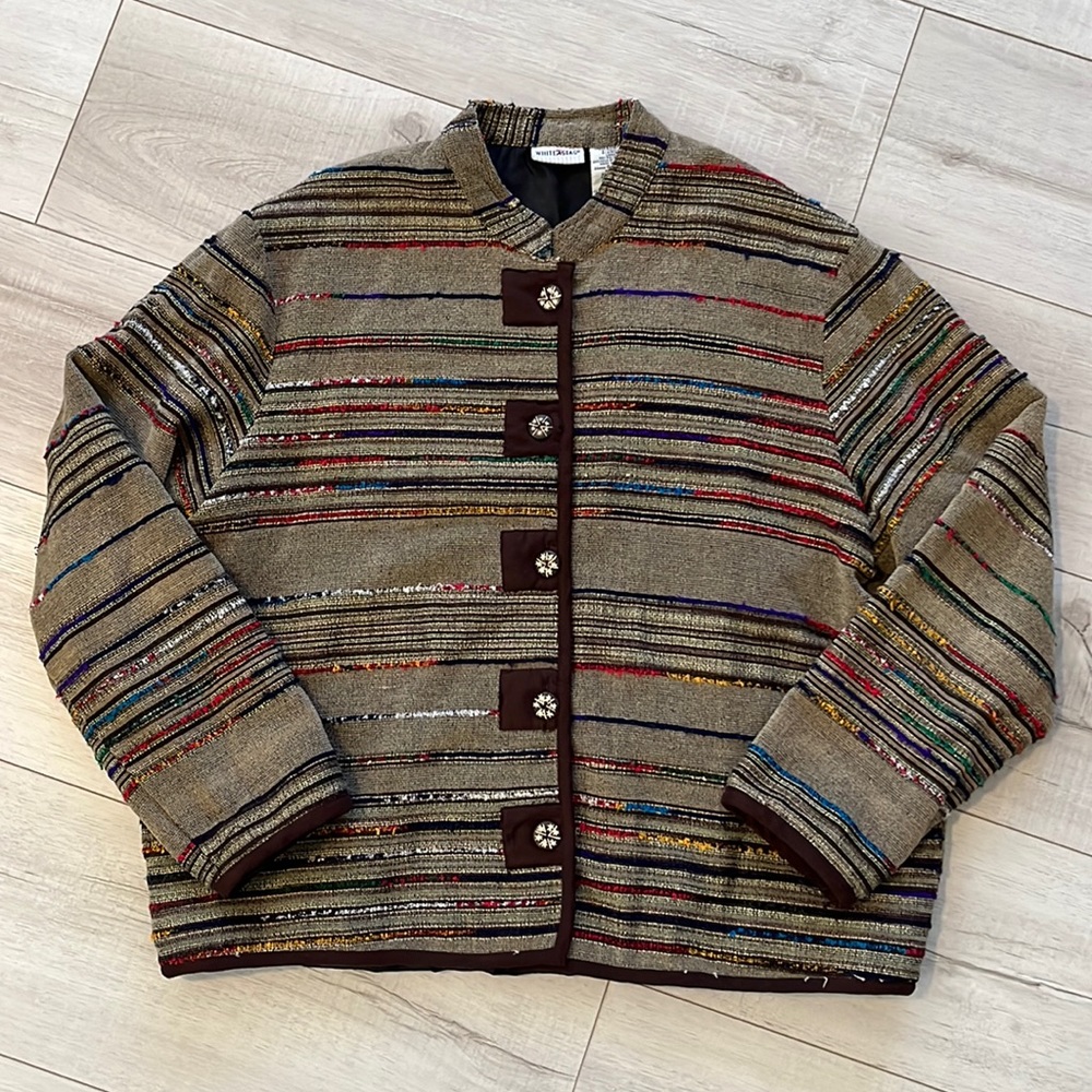 Vintage white stag jacket size Large